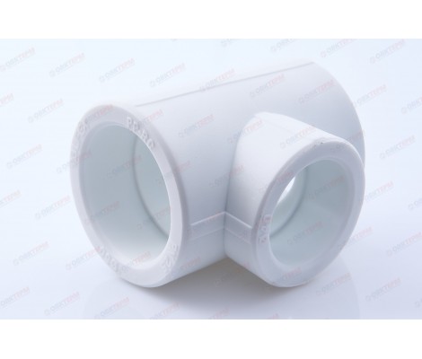 Тройник 50*40*50 белый Valfex