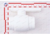Кран пластиковый шаровый 40 стальной шар белый Optima Valfex Кран пластиковый шаровый 40 стальной шар белый Optima Valfex