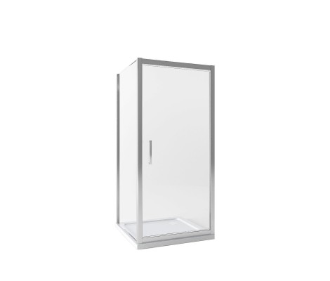 Душевое ограждение JY109 квадратное, без поддона, прозрачное стекло Грандфаянс