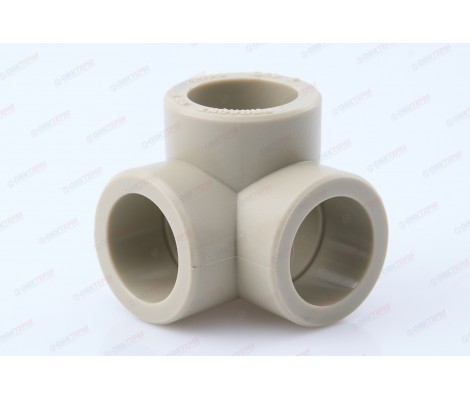 Тройник 2-плоскостной 25 серый Pro Aqua