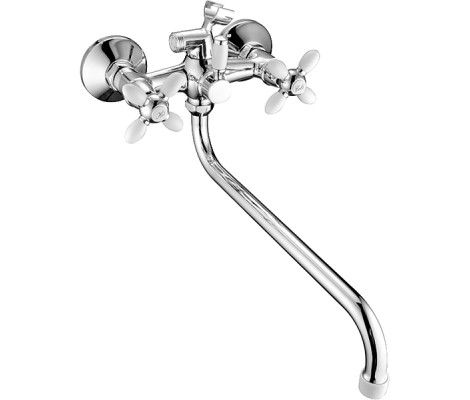 Смеситель для ванны LR82310H длинный, белый Zerix Смеситель для ванны LR82310H длинный, белый Zerix