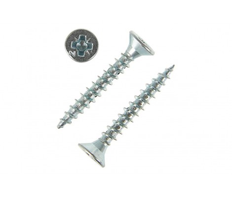 Шуруп универсальный 3,5х30 потай оцинкованный PZ (уп.40шт.) Металвис