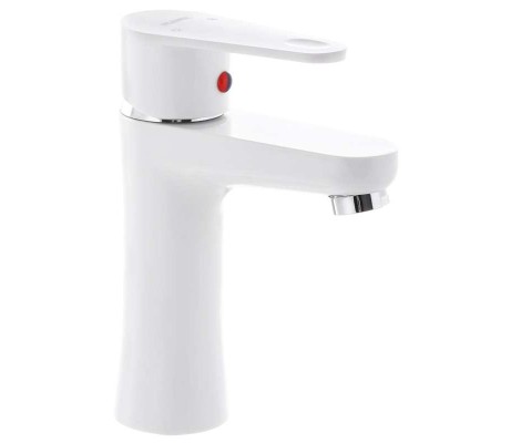 Смеситель для умывальника Vega-001 белый без подводки Plamix