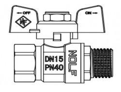 Кран шаровый   NOLF Сlassic  ГАЗ     3/4
