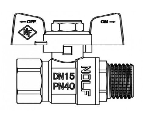 Кран шаровый   NOLF Сlassic  ГАЗ     3/4