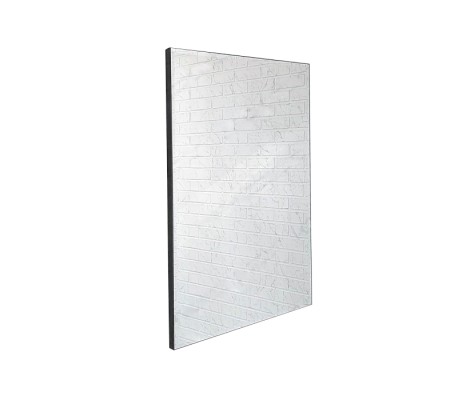 Зеркало 70*100 с фацетом в черном алюминиевом профиле, универсальное крепление 625 КЗСК