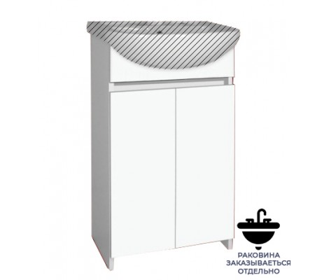 Тумба напольная 50 Лайт белая Flamenco Тумба напольная 50 Лайт белая Flamenco