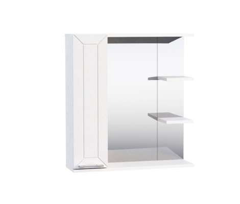 Зеркальный шкаф Бостон 700С левый белый глянец Francesca