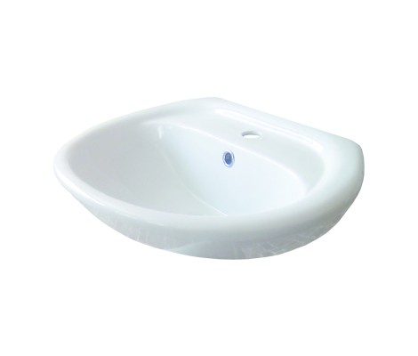 Умывальник Луна белый с отверстием с переливом стандарт ВКЗ 