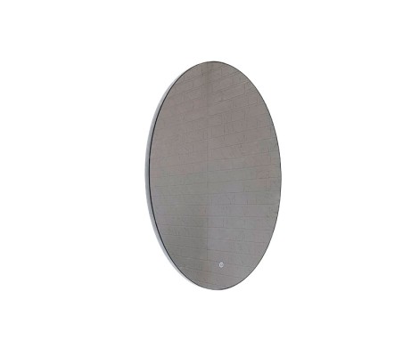 Зеркало 80*60 LED подсветкой с сенсор выкл, унив крепление 485ску эллипс черный КЗСК