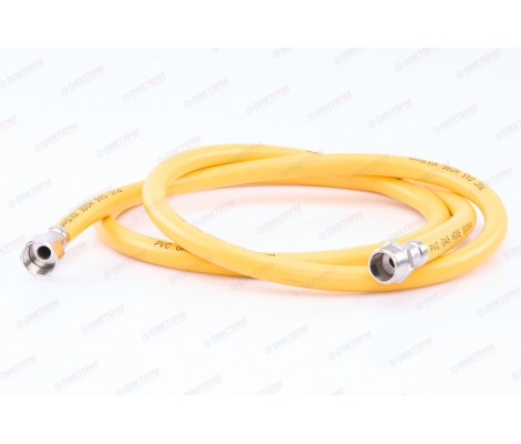 Шланг ЖЕЛТЫЙ газовый   1/2 ГШ  200 см              ЮФОКС      (50)