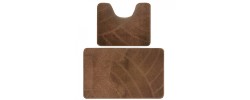 Комплект ковриков для ванны Classic из 2 шт 50х80/50х40см 11мм темно-коричневый Banyolin