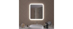Зеркало 600х700 Gent с LED подсветкой,подогревом,литым коробом и сенсорным выкл.Кайман Glassiko