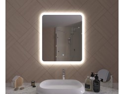Зеркало 600х700 Gent с LED подсветкой,подогревом,литым коробом и сенсорным выкл.Кайман Glassiko