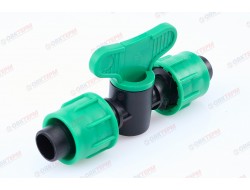Кран проходной для капельной ленты 16мм PL-011-5 PLAMIX