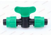 Кран проходной для капельной ленты 16мм PL-011-5 PLAMIX