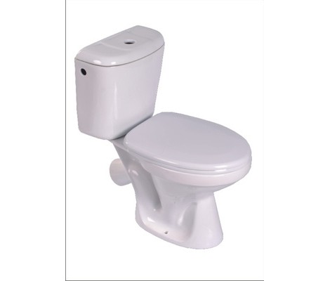 Унитаз-компакт ВКЗ Находка стандарт (косой выпуск, 1 режим, сиденьем ПП и болтами крепления)