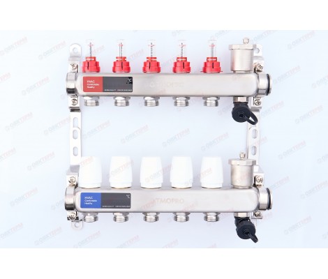 Коллектор с расходомерами без кранов TMOPRO НЕРЖ 1