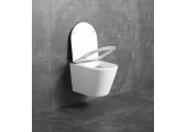 Унитаз подвесной Lyon Rimless, с сиденьем дюропласт, белый 485*360*350 YI Redo