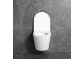 Унитаз подвесной Lyon Rimless, с сиденьем дюропласт, белый 485*360*350 YI Redo
