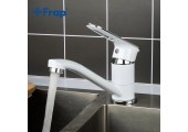 Смеситель для кухни F4549 хром белый Frap