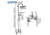 Душевая система G2499-30 нержавеющая сталь Gappo