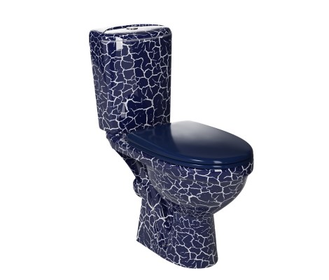 Унитаз-компакт ROSA СИНИЙ КРАКЕЛЮР 