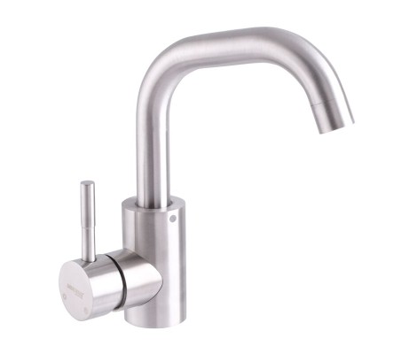 Смеситель для умывальника SUS-001-G нержавеющая сталь Mixxus