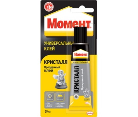 Клей Момент Кристалл, 30 мл. на единичном блистере Момент