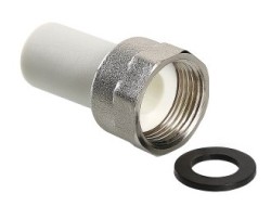 Горло 25* 1 В штуцер полипропиленовый с накидной гайкой VTp.722.0.02506 Valtec 