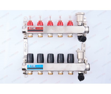 Коллектор с расходомерами без кранов нерж 1