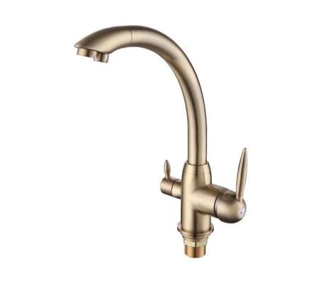 Смеситель для кухни F4399-4 бронза Ø40, высокий с подключением фильтра Frap Смеситель для кухни F4399-4 бронза Ø40, высокий с подключением фильтра Frap