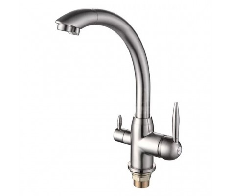 Смеситель для кухни F4399-5 сатин &Oslash;40, высокий, с подключением фильтра Frap