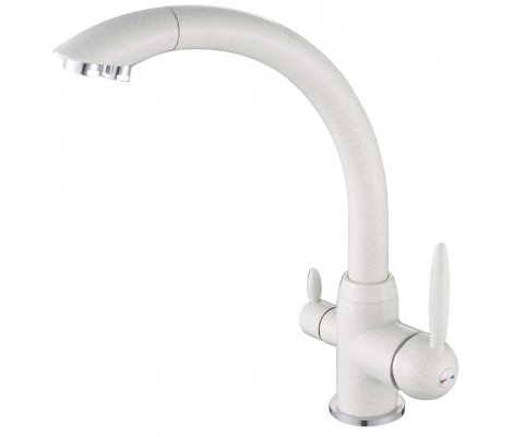 Смеситель для кухни F4399-8 белый &Oslash;40, высокий с подключением фильтра Frap