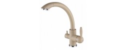 Смеситель для кухни F4399-20 бежевый &Oslash;40, высокий с подключением фильтра Frap