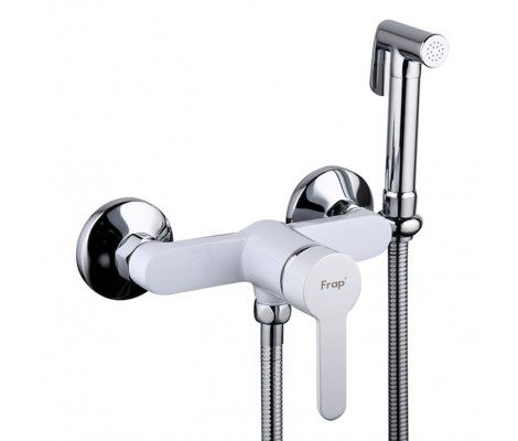 Смеситель для душа F2041-8 хром белый &Oslash;40, с гигиенической лейкой Frap