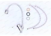 Смеситель для кухни F43701-В хром гибкий высокий гусак Frap