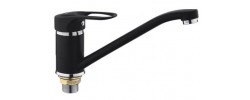 Смеситель для кухни F4928-11 черный &Oslash;40, длинный гусак Frap