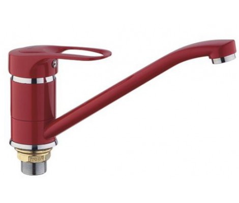 Смеситель для кухни F4928-13 красный Ø40, длинный Frap Смеситель для кухни F4928-13 красный Ø40, длинный Frap
