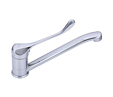 Смеситель для кухни F4954 хром &Oslash;40, длинный гусак 20 см, локтевой Frap