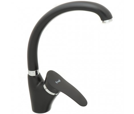 Смеситель для кухни F4101-11 черный Ø40, высокий гусак Frap Смеситель для кухни F4101-11 черный Ø40, высокий гусак Frap