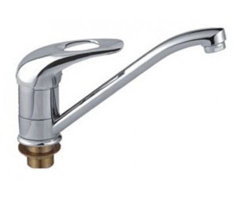 Смеситель для кухни F4902-В хром &Oslash;40, длинный гусак 20 см, на гайке Frap