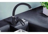 Смеситель для кухни F4166-7 черный Frap