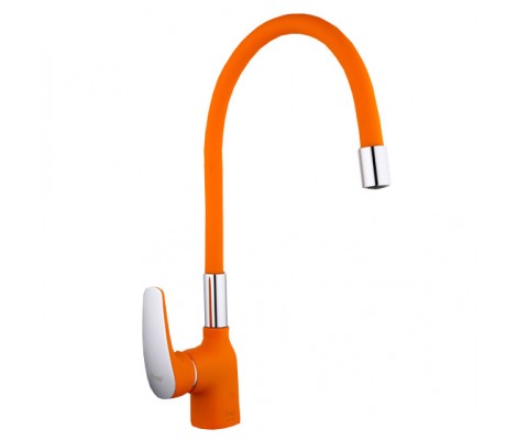 Смеситель для кухни F4453-02 оранжевый на гайке Frap