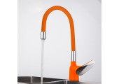 Смеситель для кухни F4453-02 оранжевый на гайке Frap