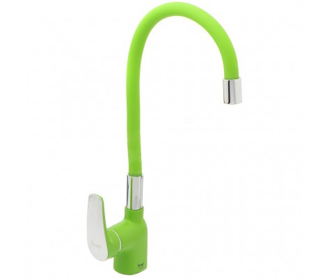 Смеситель для кухни F4453-05 зеленый на гайке Frap
