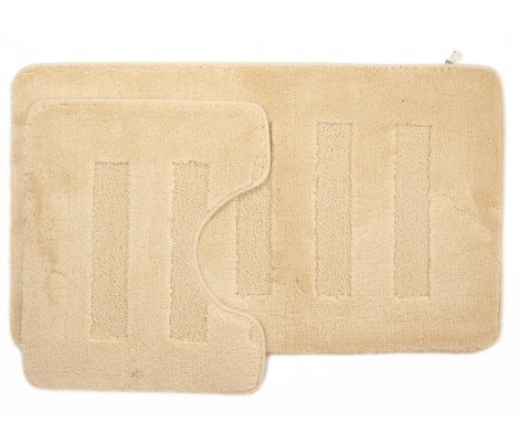 Комплект ковриков для ванны Melany из 2 шт 50х80/40х50см 20мм кремовый Aqua-Prime