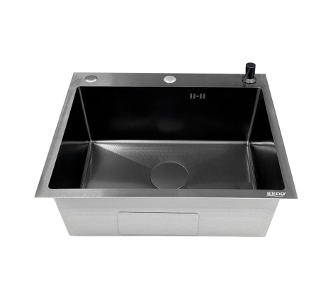 Мойка REDO 5040B BLACK, сифон/корзина, толщ. 1+3мм 500*400*220мм