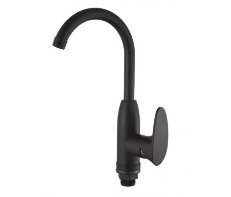 Смеситель д/кухни PLAMIX CEZAR-011-B SET Matte black, (гайка, &Oslash;35)