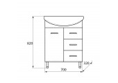 Тумба Балтика 70/3 под умывальник Балтика 70 Flamenco 